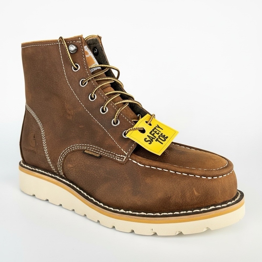Carhartt 6" Moc Steel Toe Wedge Waterproof Work Boot Leather Men's Size 11.5